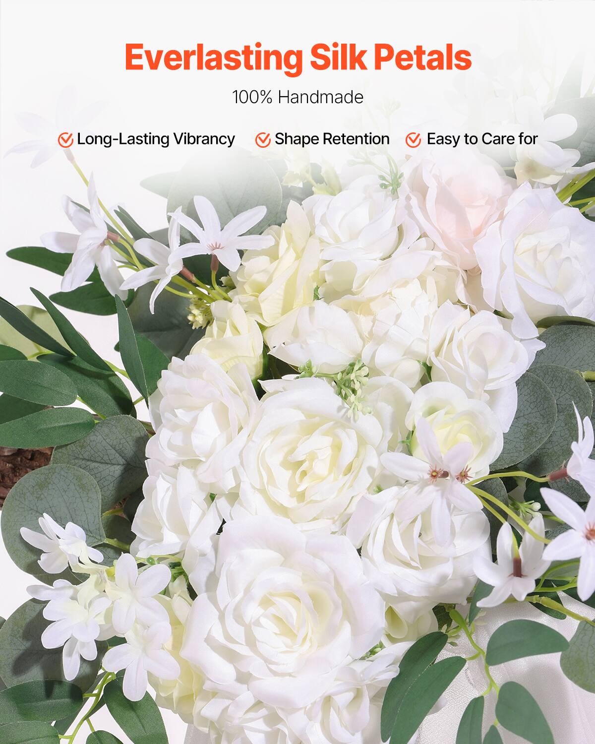 Everlasting Silk Petals  
100% Handmade  
- Long-Lasting Vibrancy  
- Shape Retention  
- Easy to Care for