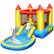 Front. Costway - Inflatable Bounce House Kids Slide Jumping Castle Pool with Balls & Bag - Multicolor.