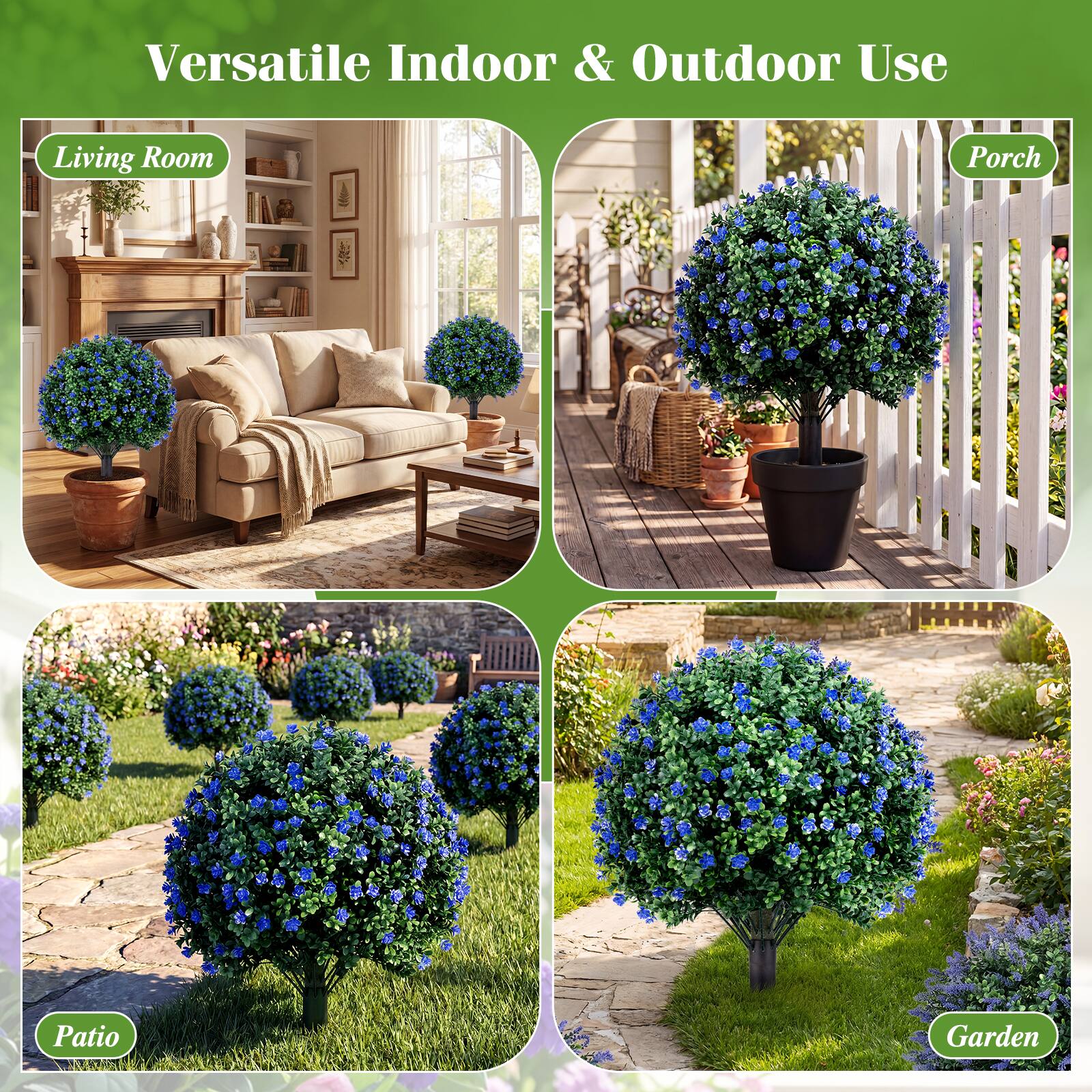 Versatile Indoor & Outdoor Use

Living Room

Porch

Patio

Garden