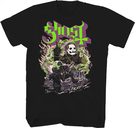 Front. PopMarket - Ghost - Ghost - Fog T-Shirt - 2XL Black TS0100GHOA5 - APPAREL - Multicolor.