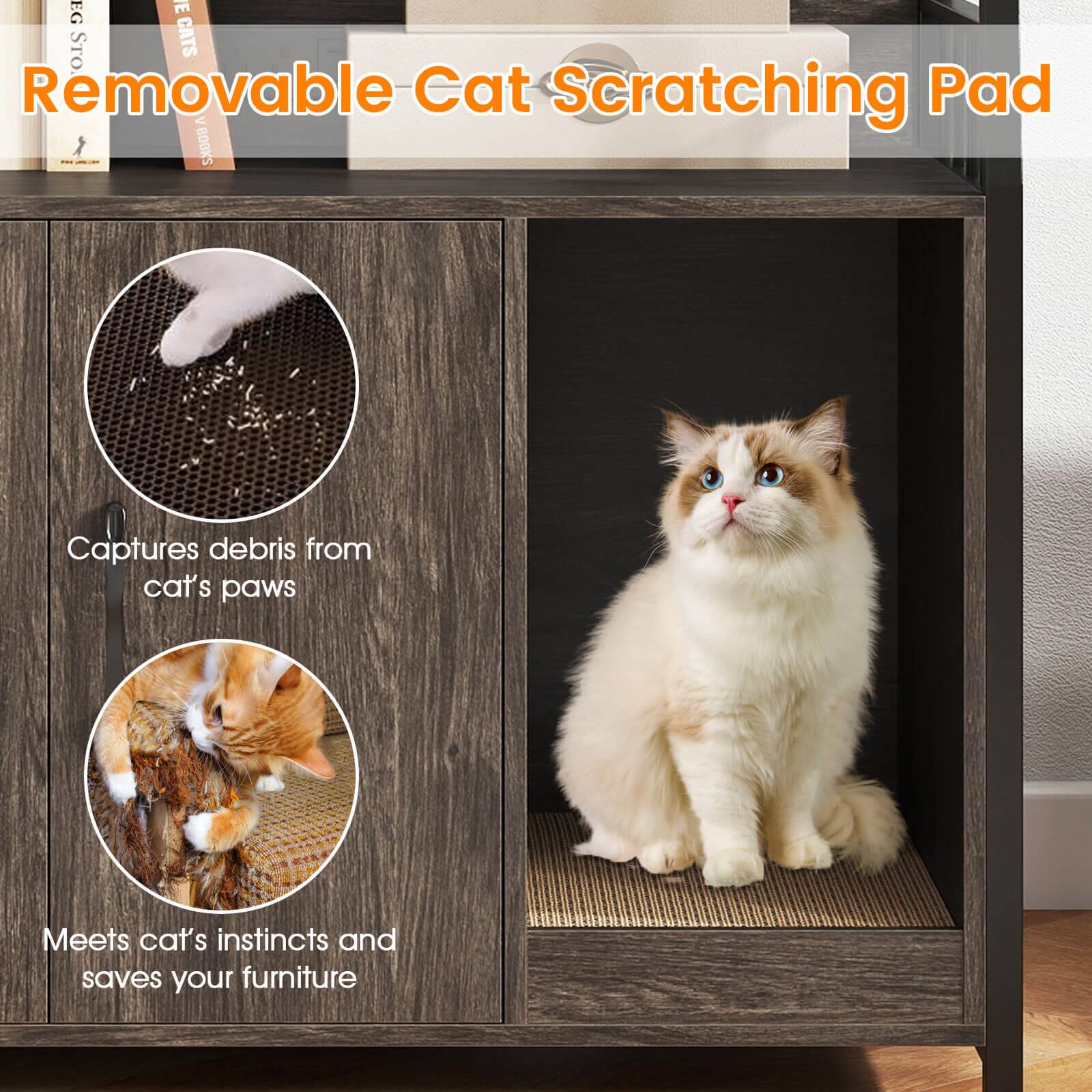 Removable Cat Scratching Pad

Captures debris from cat's paws

Meets cat's instincts and saves your furniture