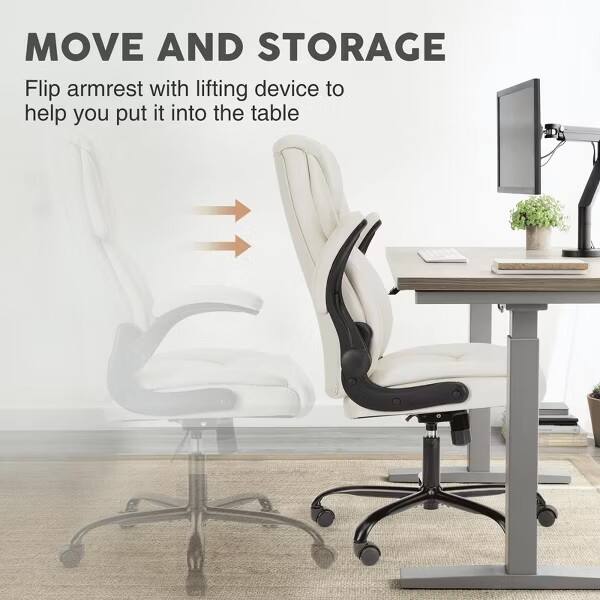 MOVE AND STORAGE

Flip armrest with lifting device to help you put it into the table
