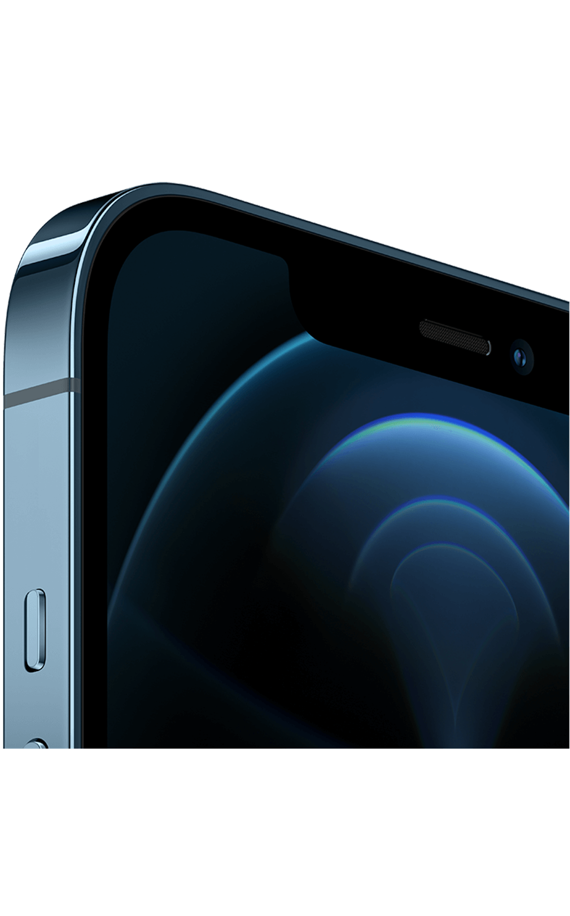 Left. Apple - Pre-Owned Good iPhone 12 Pro Max 5G 128GB (Unlocked) - Pacific Blue.