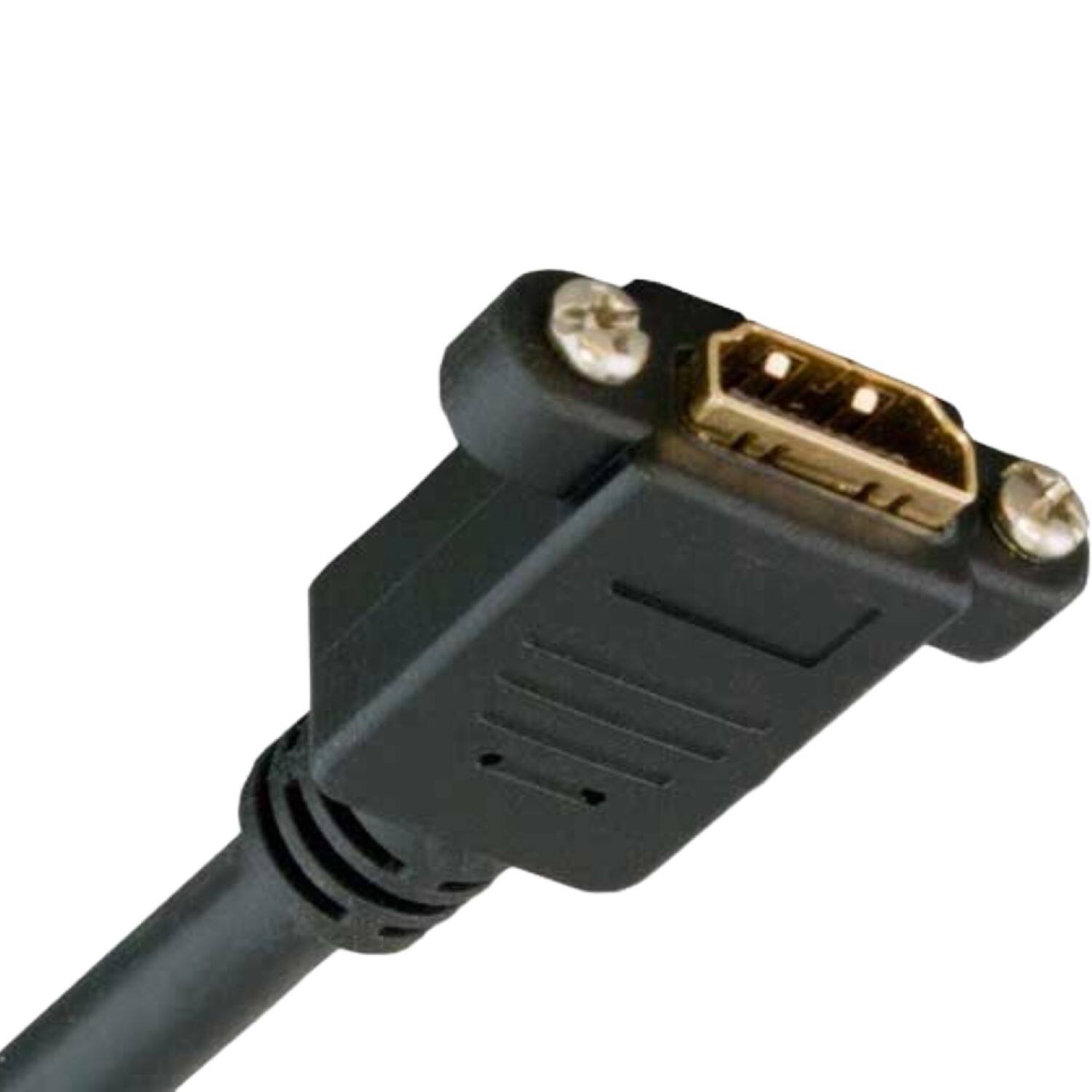 Back. Sanoxy - Sanoxy 1ft HDMI Panel-Mount Male to Female Extension Cable with Ethernet - Black.