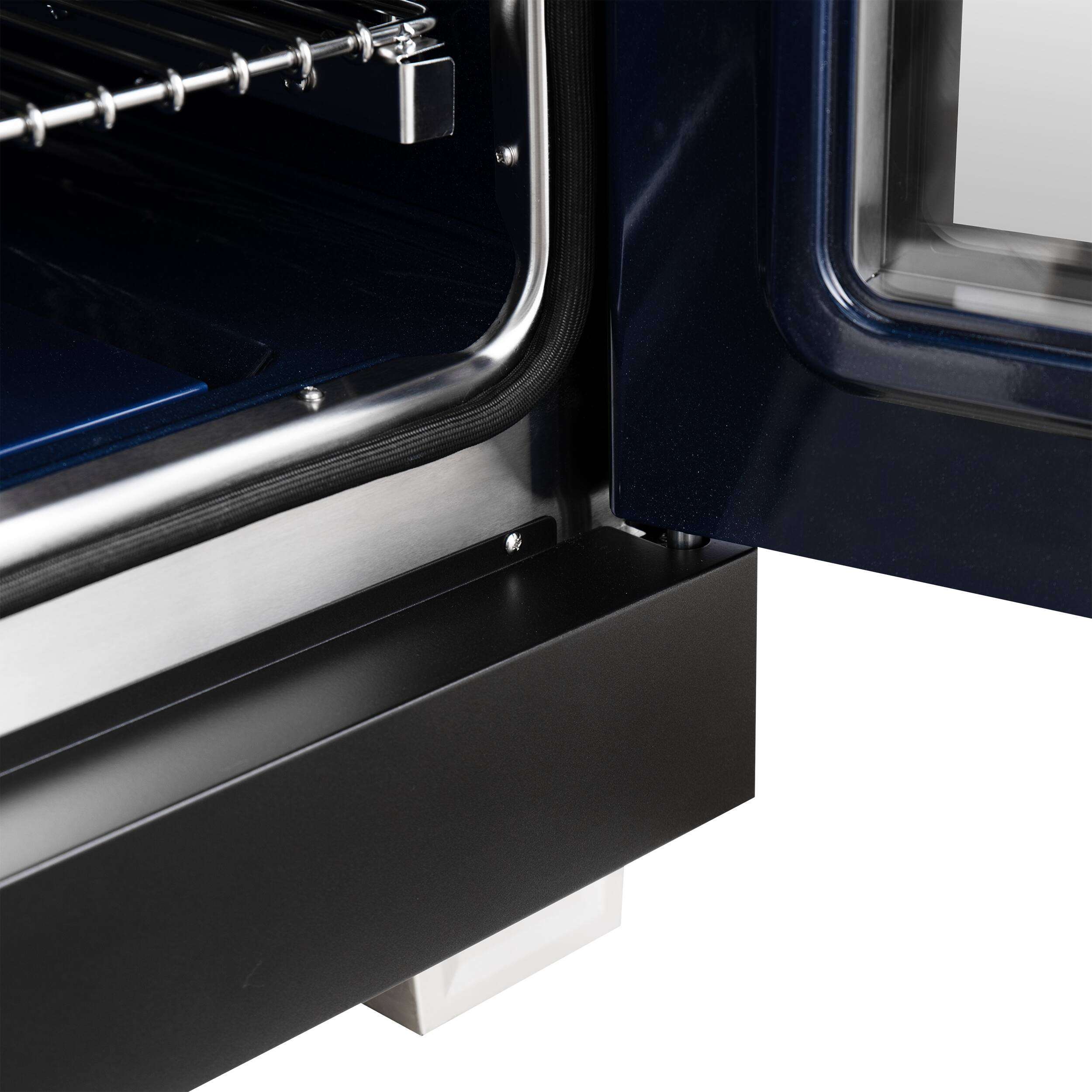 Alt View 12. Forno Appliances - Capriasca 5.36 Cu. Ft. Dual Fuel Range with French Door Design - Black.