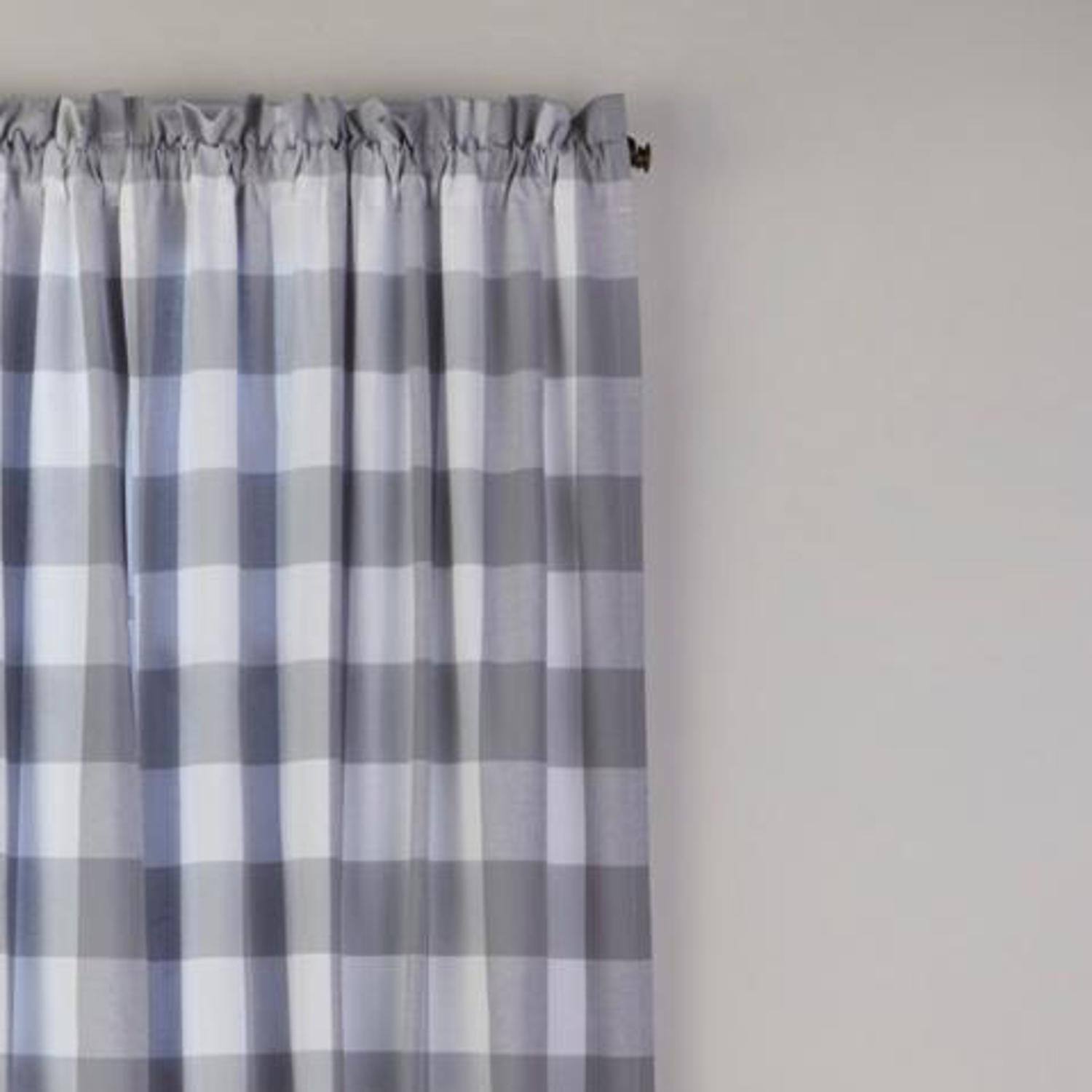 Angle. SKL Home - SKL Home By Saturday Knight Ltd Grandin Curtain Panel - 40" x 84" Gray/White - Gray white.