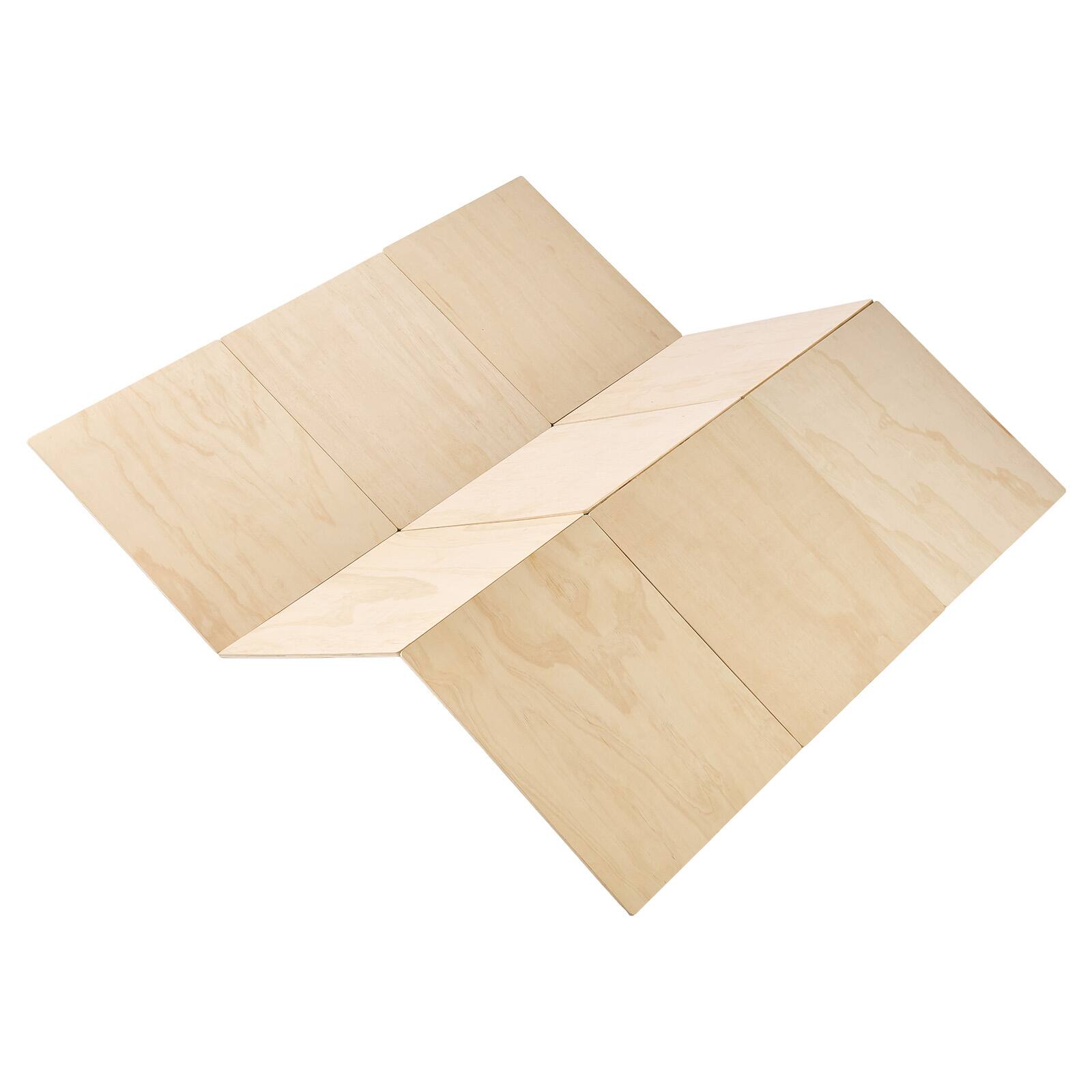 Alt View 5. VEVOR - Bunkie Board, Cal King 69.7 x 81.9 in, Foldable Bed Board Under Mattress with Nylon Webbing, Plywood, Rounded Edges - Natural Wood.