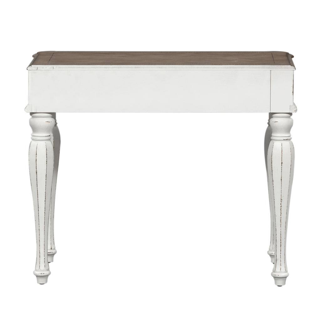 Angle. Liberty Furniture Industries - Magnolia Manor Accent Vanity Desk/Night Stand in Antique White - White.