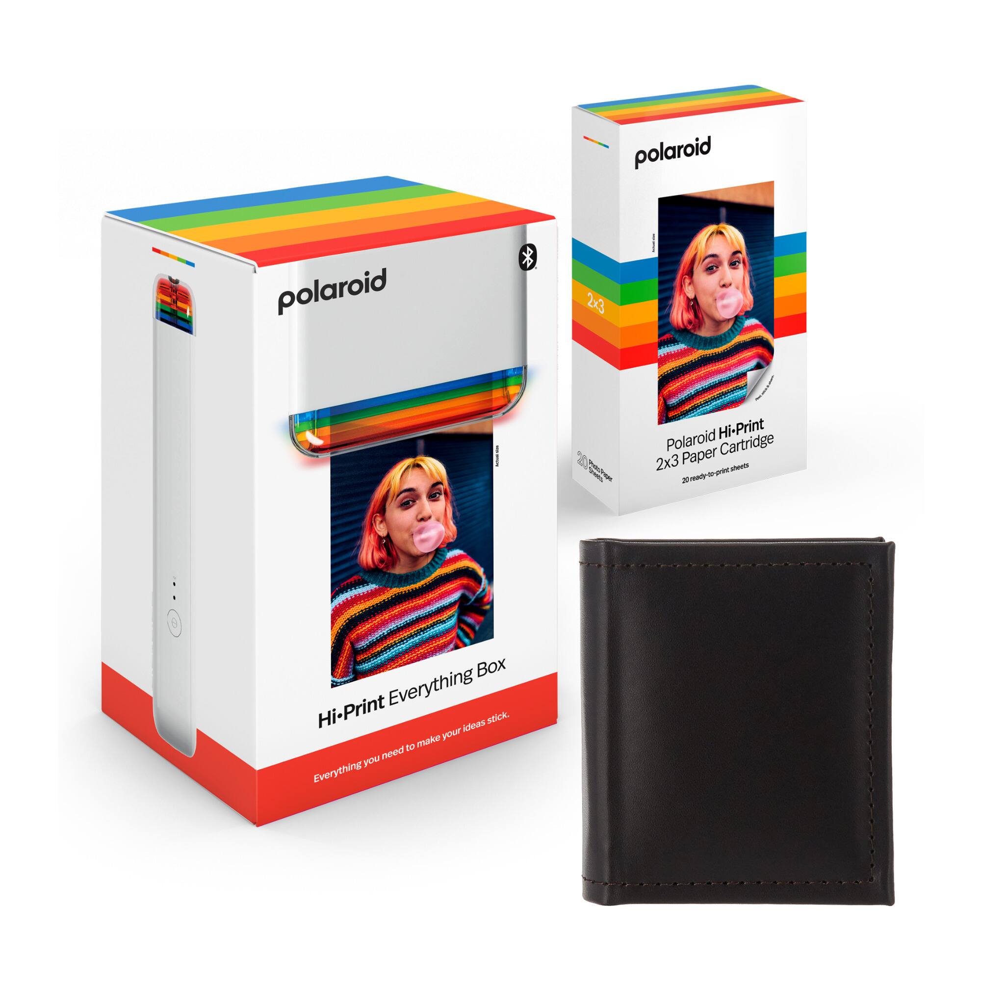 Polaroid Hi-Print Paper Cartridge 2x3  
20 ready-to-print sheets  

Hi-Print Everything Box  
Everything you need to make your ideas stick.