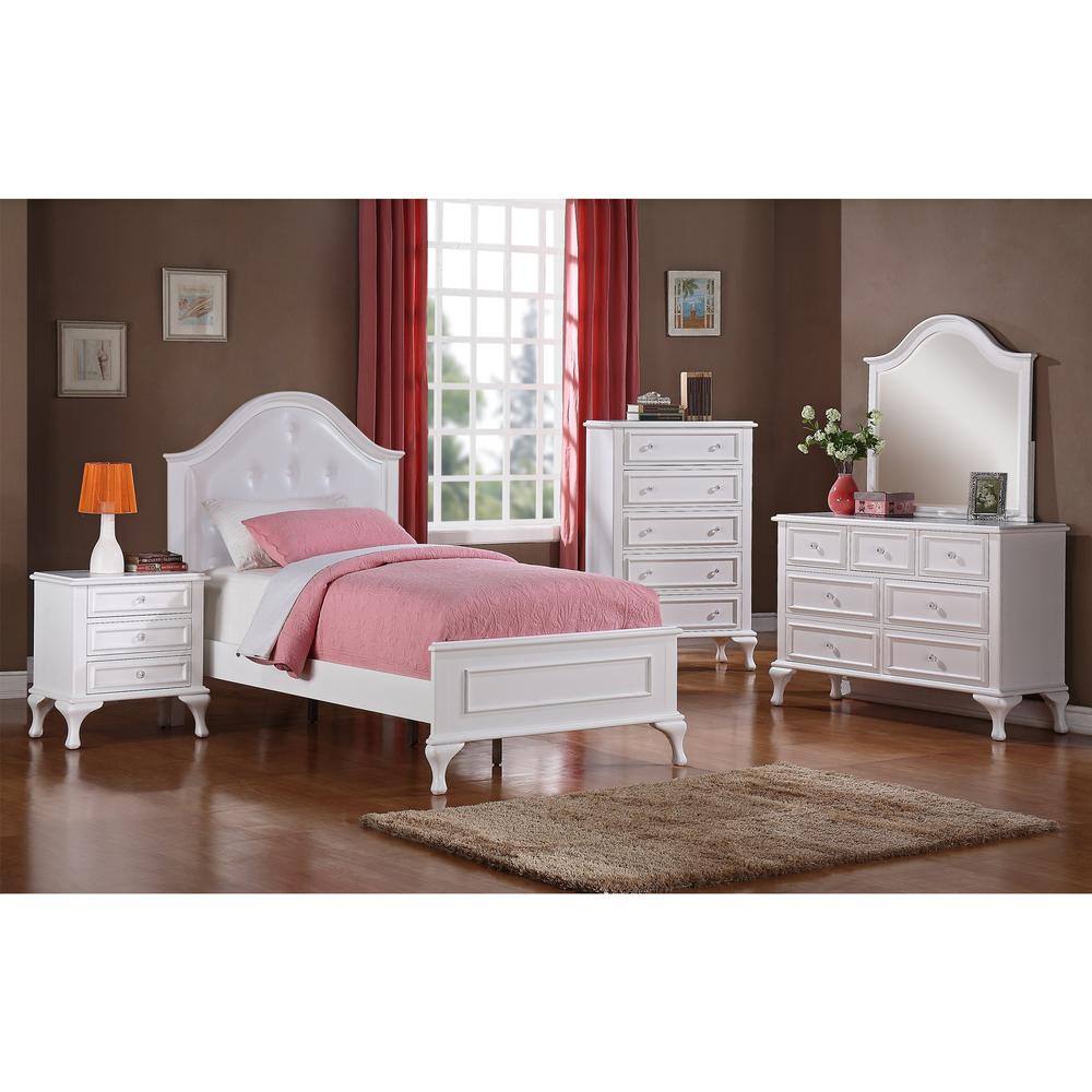 Left. Picket House Furnishings - Jenna Nightstand - White.