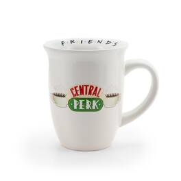 Silver Buffalo - Friends Central Perk Flared Rim Collectible Ceramic Coffee Mug | Holds 16 Ounces - White