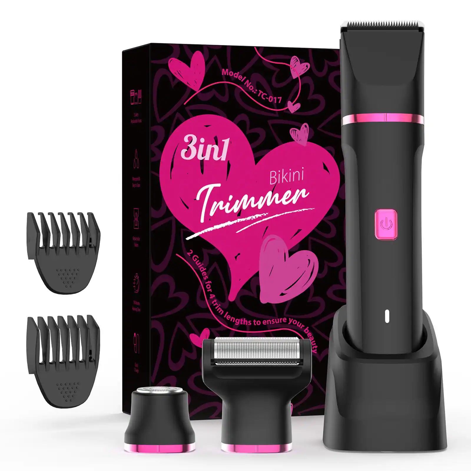 i 6 ieie - 1 Mode/ Mode/No.: TC-017 No.: TC-017 3in1 Bikini Trimmer 2 Guides for 4 trim lengths to ensure your beauty