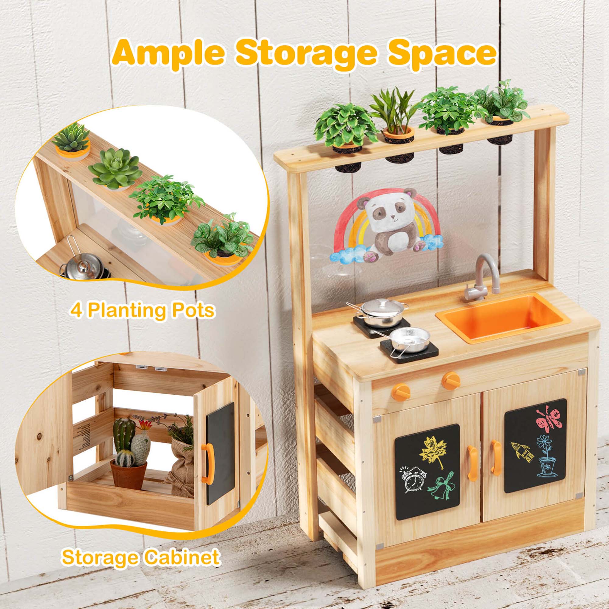 Ample Storage Space

4 Planting Pots

Storage Cabinet