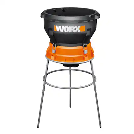 Front. WORX - 13 Amp Electric Leaf Mulcher - 53 Gallons of Leafs Per Min - 11:1 Leaf Mulching Ratio - Foldable Design for Storage - Black.