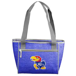 Logo Brands - Kansas Jayhawks Crosshatch 16-Can Cooler Tote - Multicolor
