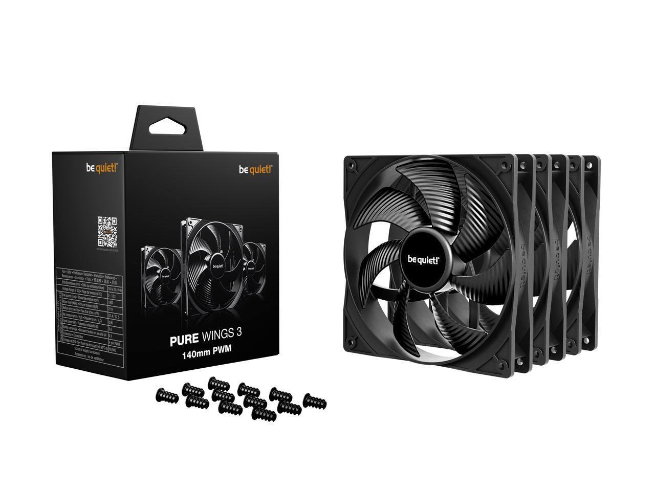 be quiet! Pure Wings 3 140mm PWM Case Fan | Closed Loop Motor | High ...