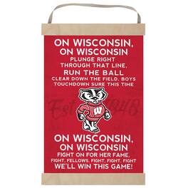 Jardine - Wisconsin Badgers Fight Song Banner Sign - Red