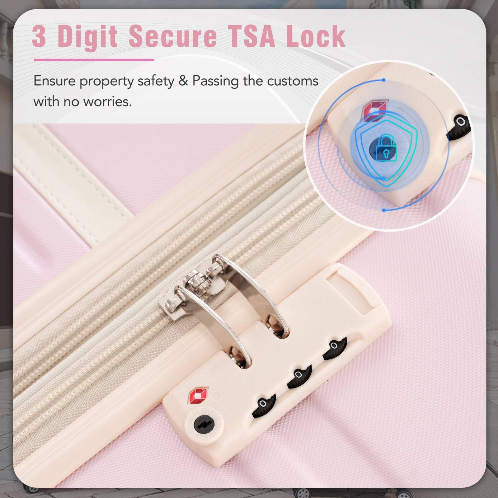 3 Digit Secure TSA Lock

Ensure property safety & Passing the customs with no worries.