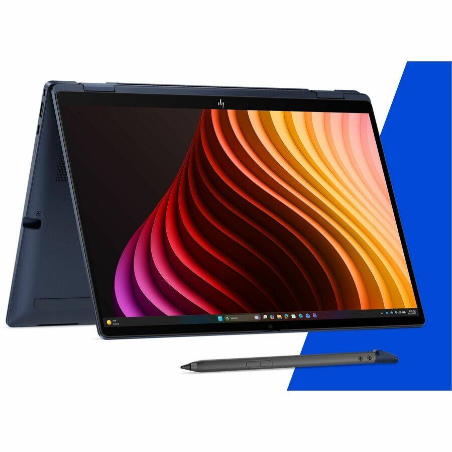 Alt View 7. HP - HP EliteBook X Flip G2i 14" Touchscreen Convertible Copilot+ PC 2 in 1 Notebook - 5G - WUXGA - Intel Core Ultra 7 Series - Atmospheric Blue.