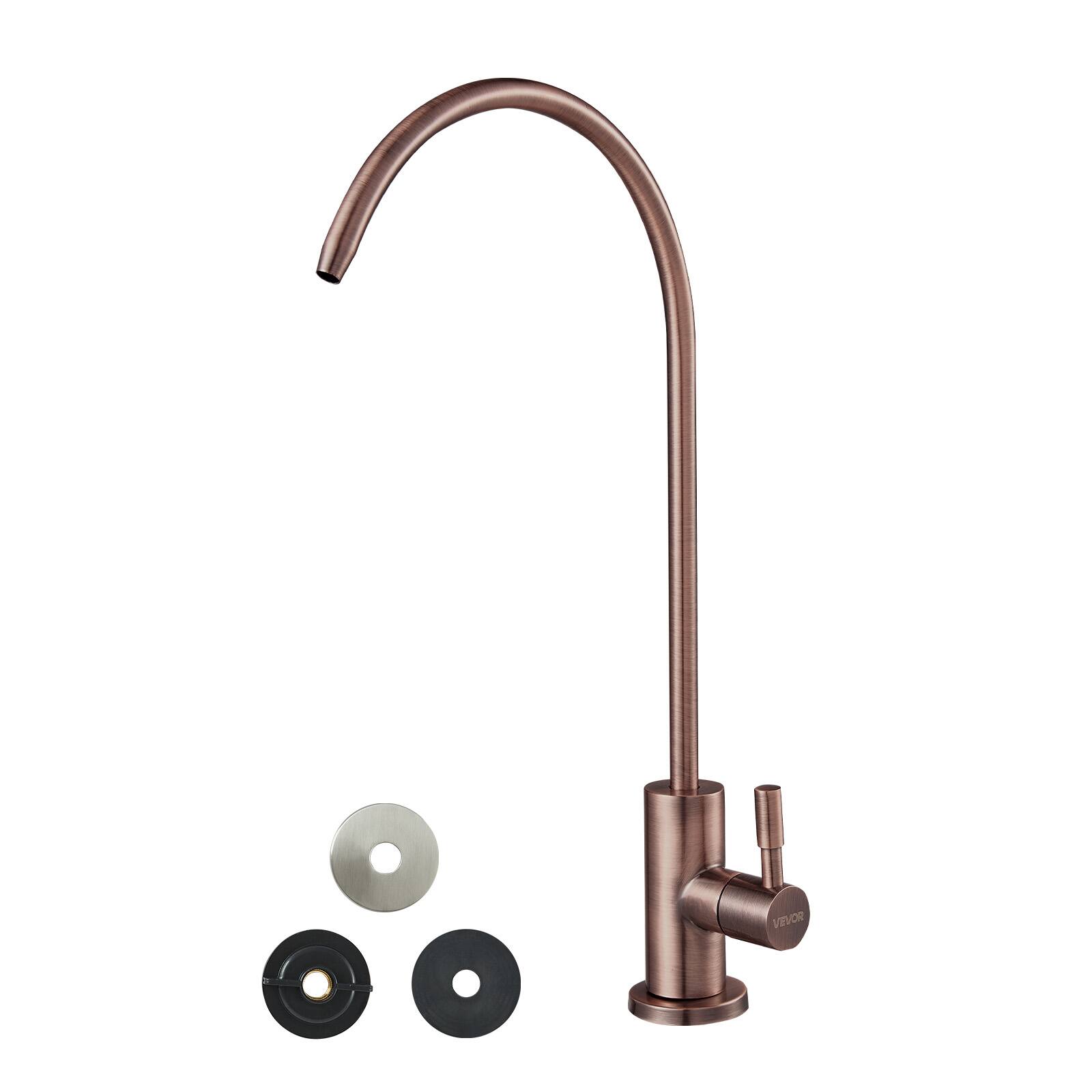 Front. VEVOR - Ro Water Faucet, Lead-Free Stainless Steel Faucet, Drinking Water Faucets with Solid Brass Valve, Anti-Rust & Durability - Antique Bronze.