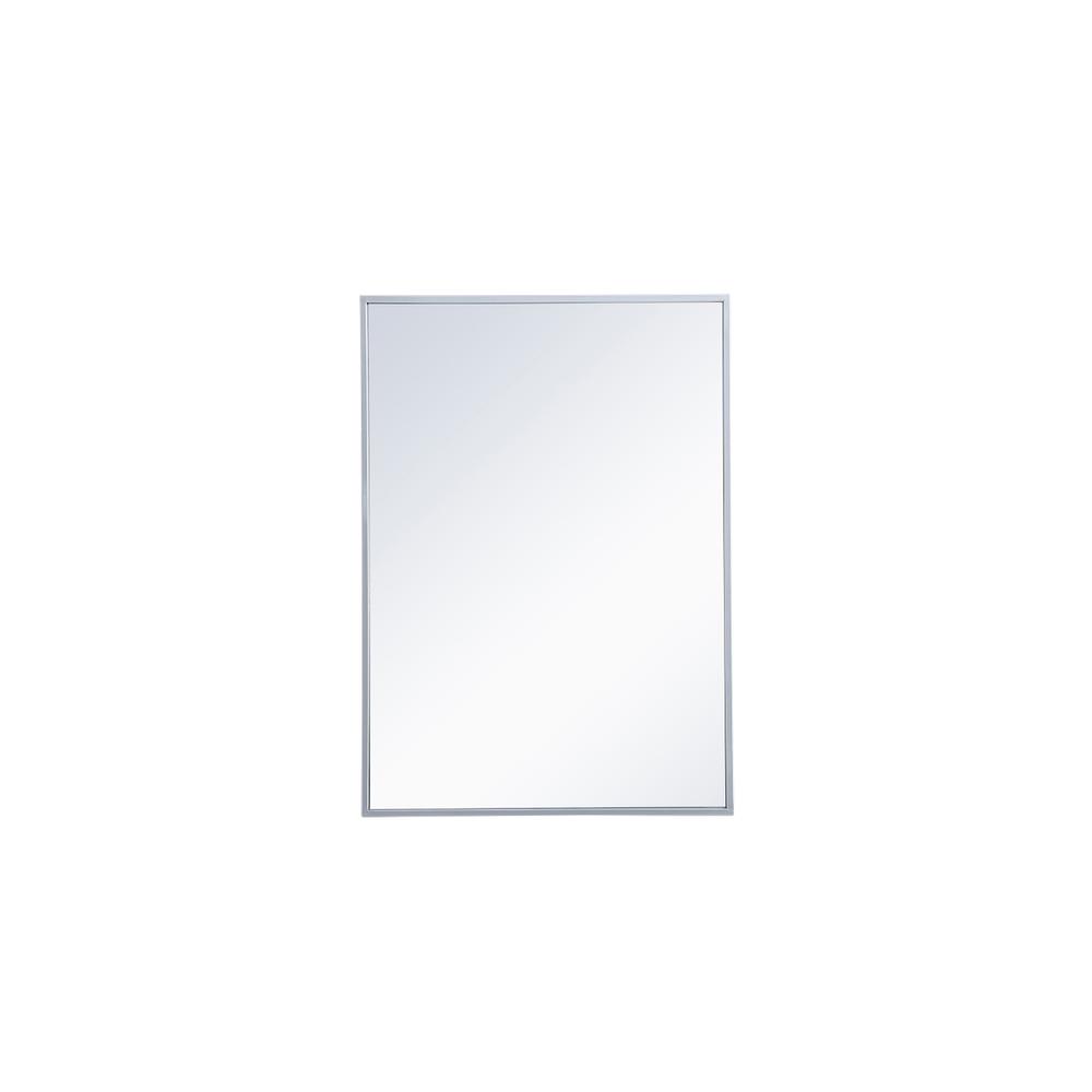 Alt View 4. Elegant Decor - Metal mirror medicine cabinet 20 inch x 28 inch in silver - Silver.