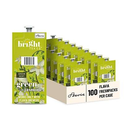 - The Bright Tea Co.
- Green Vert
- Green with Jasmine
- Works Only with Flavia Brewers
- Flavia
- 100 Freshpacks per Case