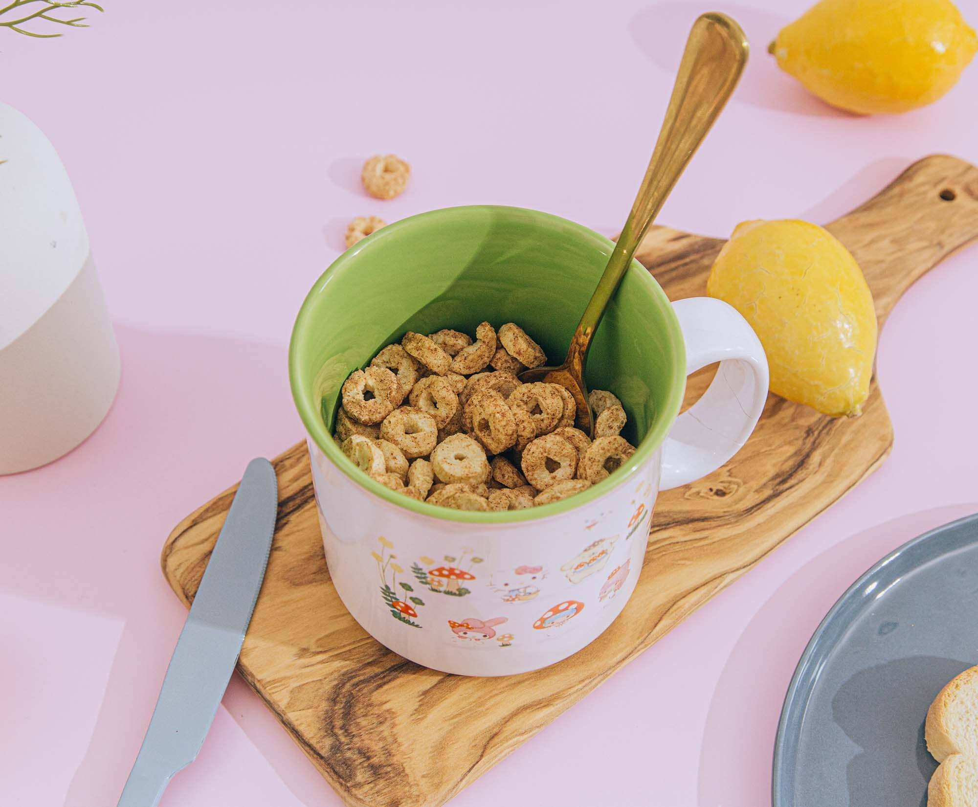 Alt View 2. Hello Kitty - Sanrio Hello Kitty and Friends Mushroom Crew 20-Ounce Ceramic Camper Mug - Green.