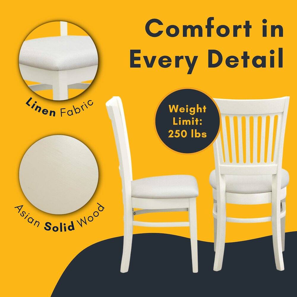 Linen Fabric Comfort in Every Detail  
Weight Limit: 250 lbs  
Asian Solid Wood