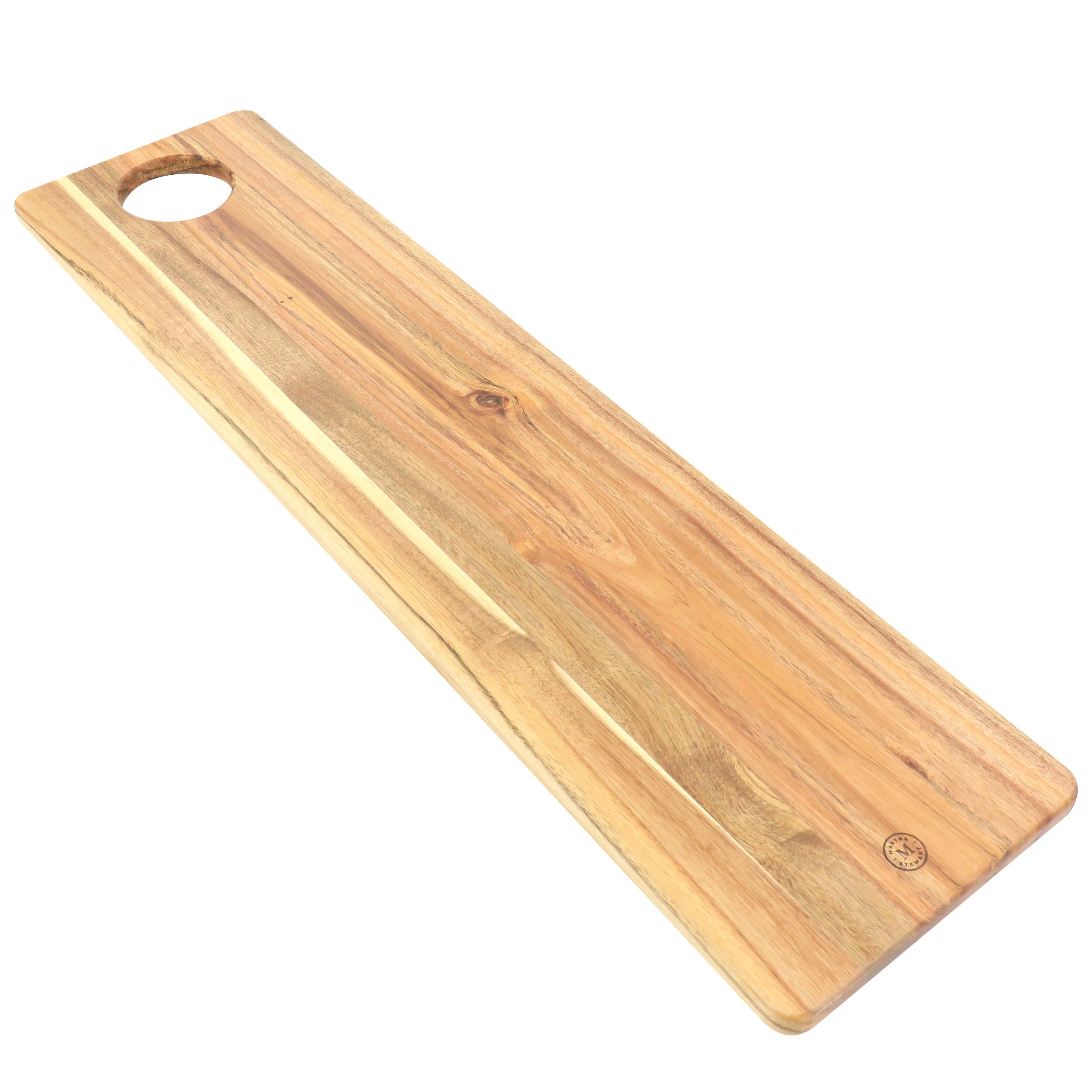 Front. Martha Stewart - Martha Stewart Acacia Wood Serving Board - Brown.