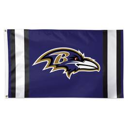 WinCraft - Baltimore Ravens 3' x 5' Vertical Stripes Deluxe Single-Sided Flag - Multicolor