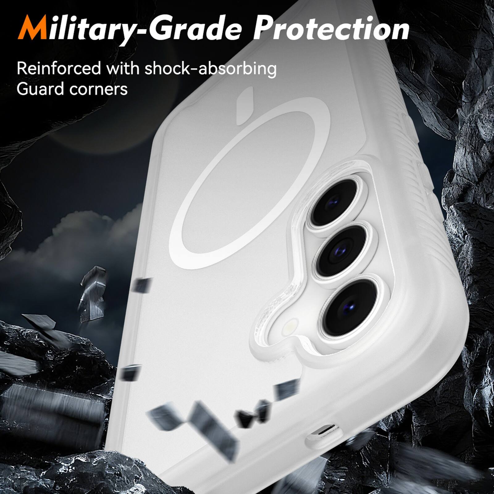 Military-Grade Protection  
Reinforced with shock-absorbing Guard corners