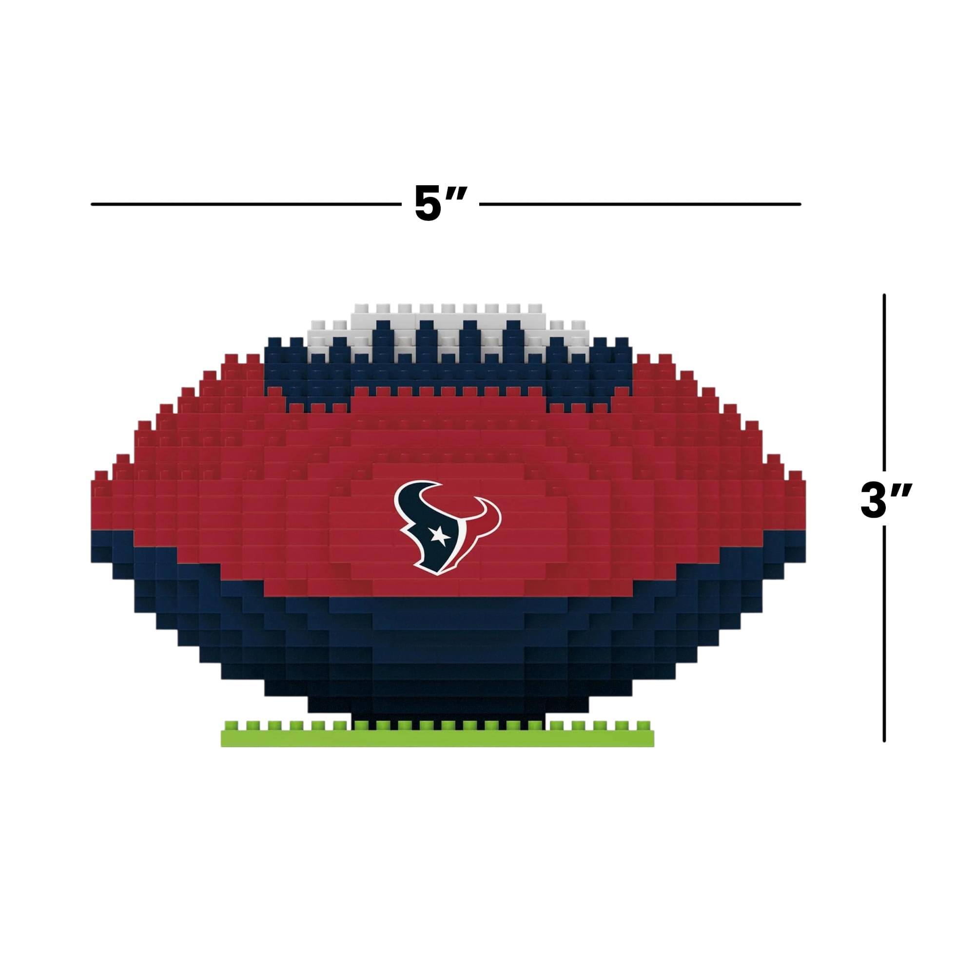 Alt View 4. Forever Collectibles - Houston Texans NFL BRXLZ Football 704-Piece Building Block Set - Red.