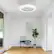Alt View 6. Breezary - 19-In Flush Mount RGB Ceiling Fan with 5 Blades, 3-Color Light, DC Motor and 6-Speed Remote Control with Timer - Matte White.