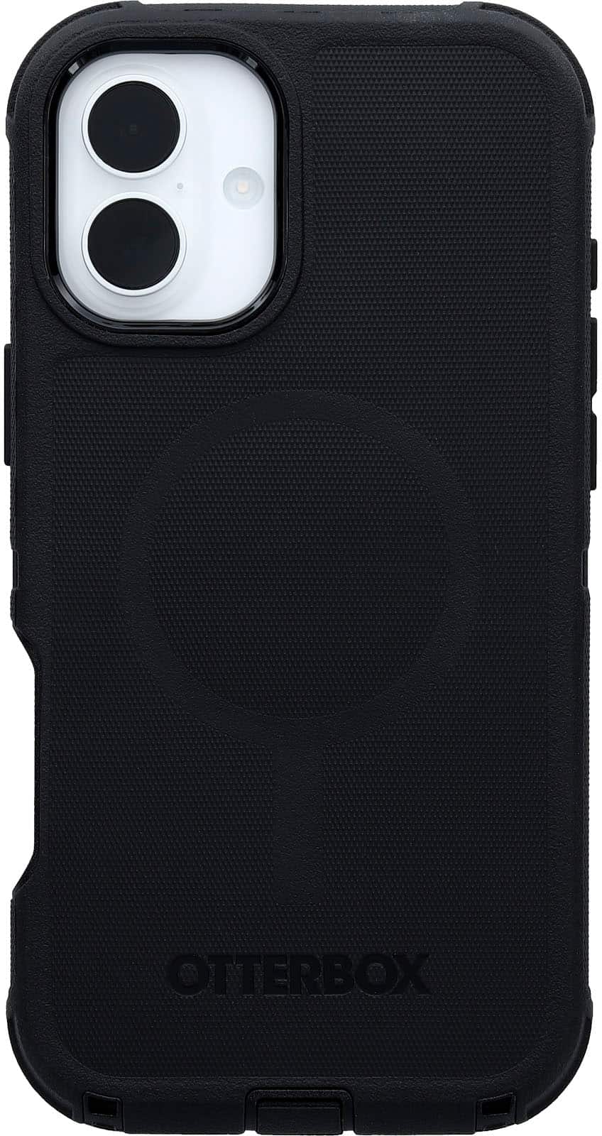 Front. OtterBox - Defender Series Pro Hard Shell for MagSafe for Apple iPhone 16 Plus - Black.