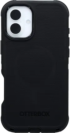 Front. OtterBox - Defender Series Pro Hard Shell for MagSafe for Apple iPhone 16 Plus - Black.