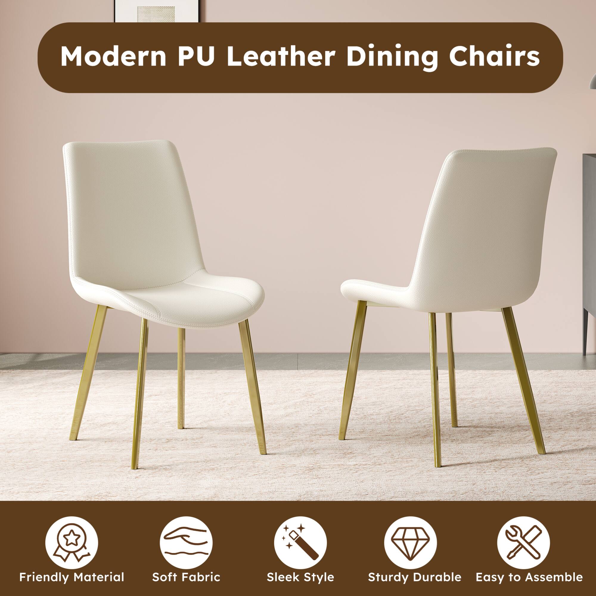Modern PU Leather Dining Chairs

- Friendly Material
- Soft Fabric
- Sleek Style
- Sturdy Durable
- Easy to Assemble