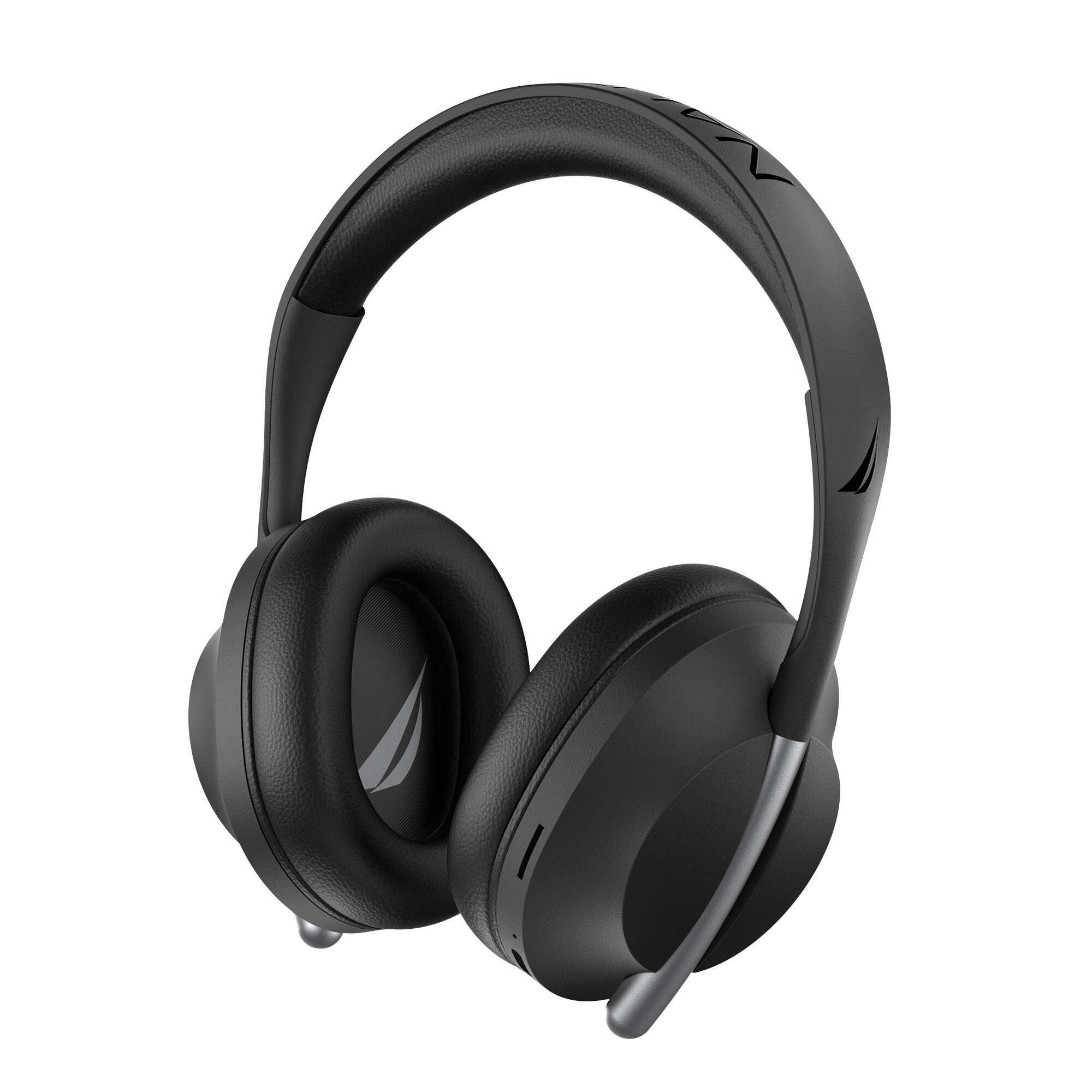 Front. Nautica - Nautica H130 Bluetooth Stereo Headphones - BLACK - Black.