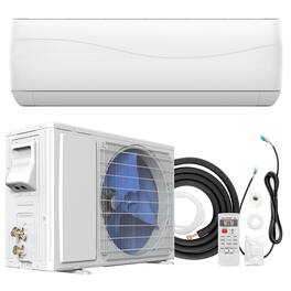 Gymax - 12000 BTU Mini Split Air Conditioner & Heater 17 SEER2 208-230V Ductless Inverter AC Unit - White