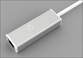 j5create - USB 3.0-to-Gigabit Ethernet Adapter - Gray - Front_Standard