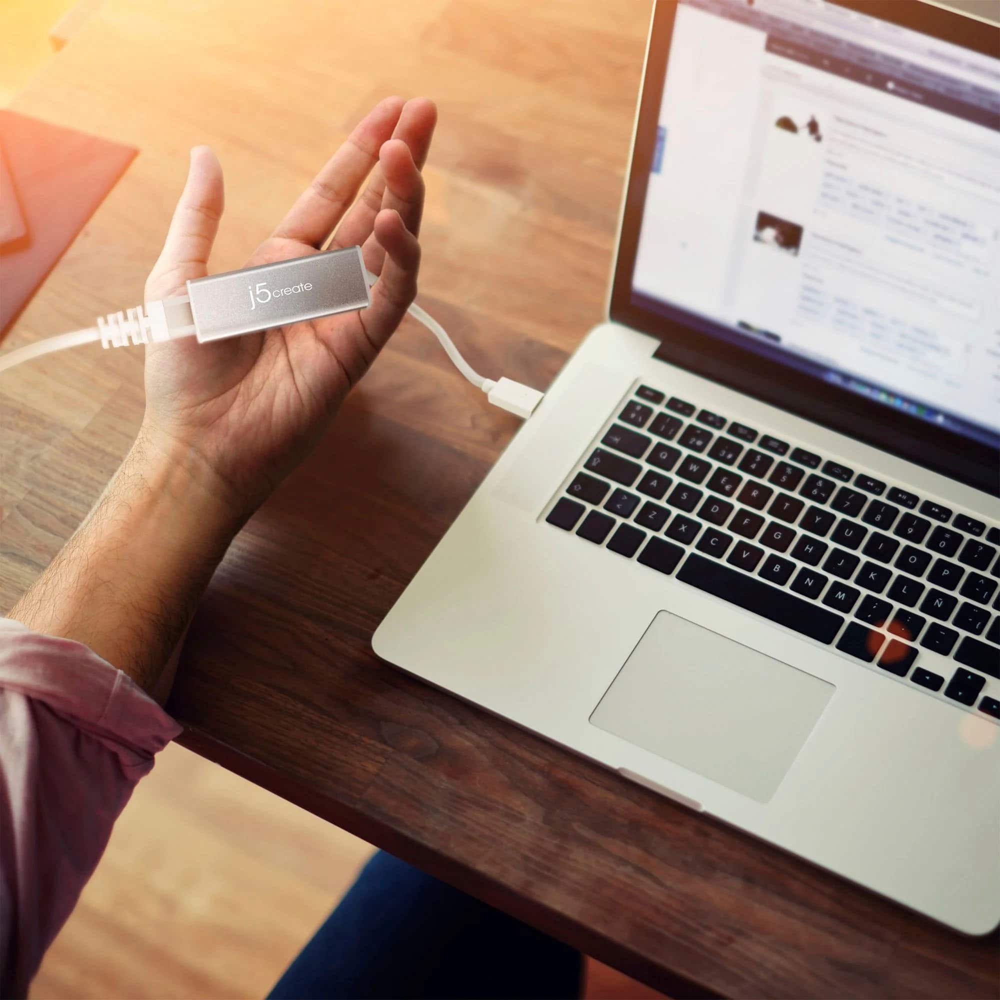 Alt View 12. j5create - USB 3.0 Gigabit Ethernet Adapter - Silver.