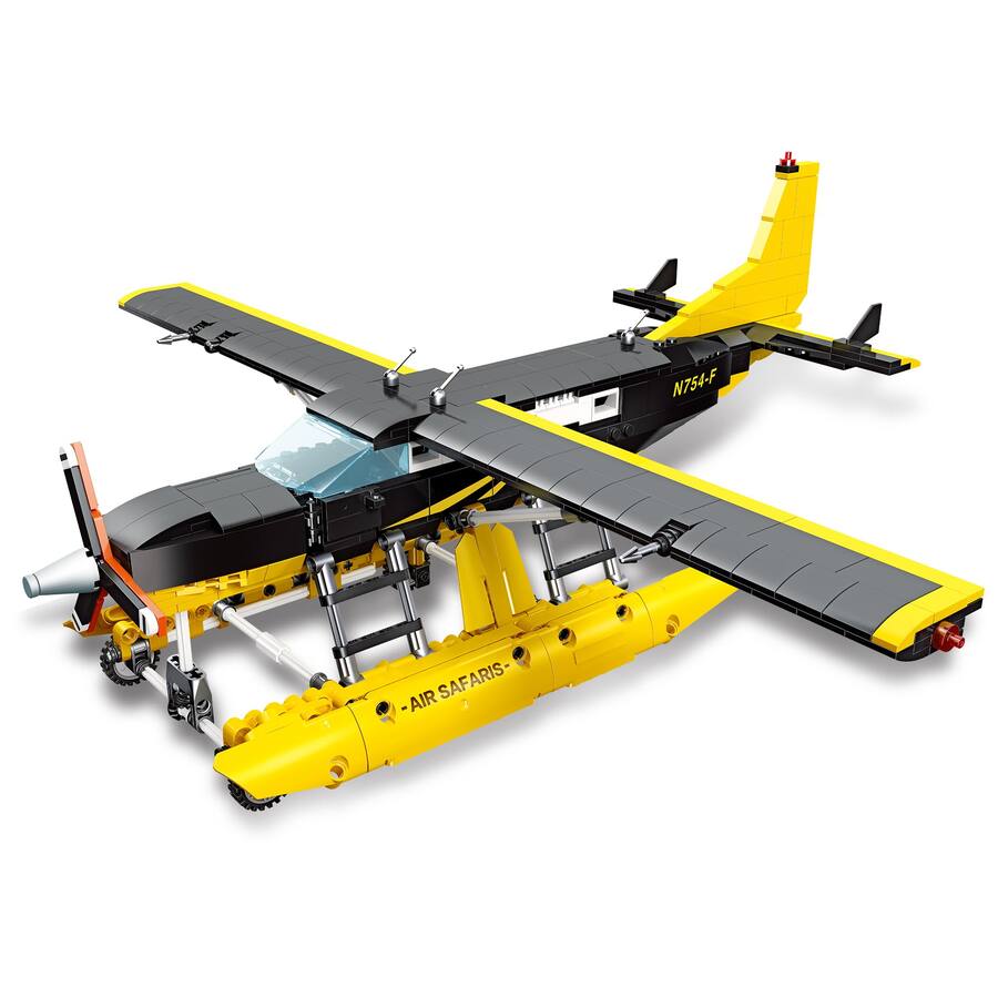Seaplane Kit EZTW1 208 Seaplane Building Block Set Series Aircraft Kits Airplane For ...