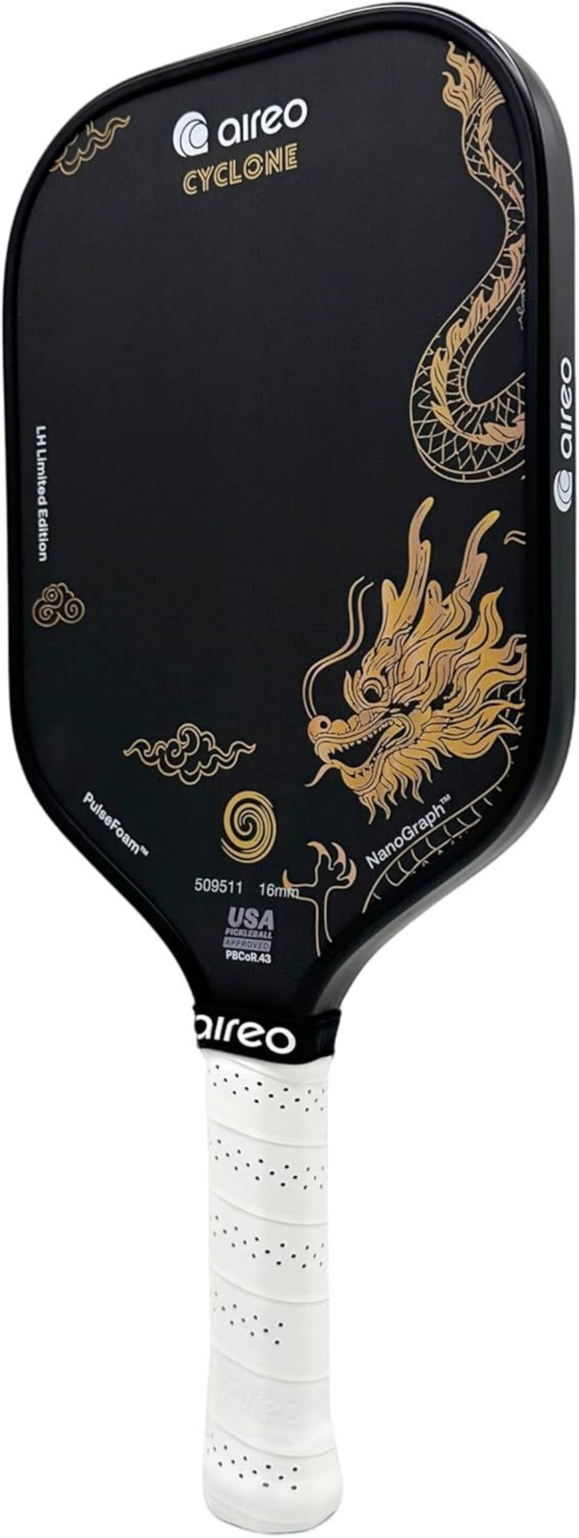 aireo CYCLONE  
Limited Edition  
aireo  
PulseFoam  
509511 16mm USA PICKLEBALL APPROVED PBCoR.43  
NanoGraph  
aireo