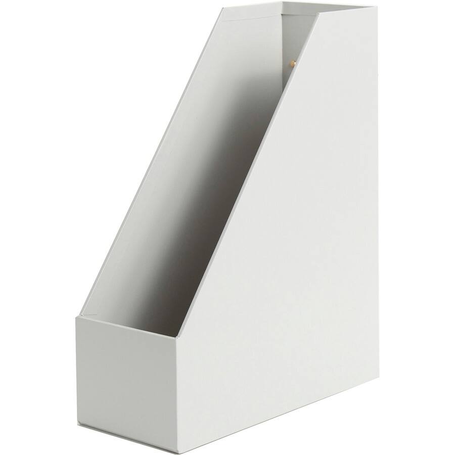 Angle. U Brands - U Brands 4 Piece Desk Organization Set Desktop Paper Wrapped Gray Chipboard Paper - Gray.