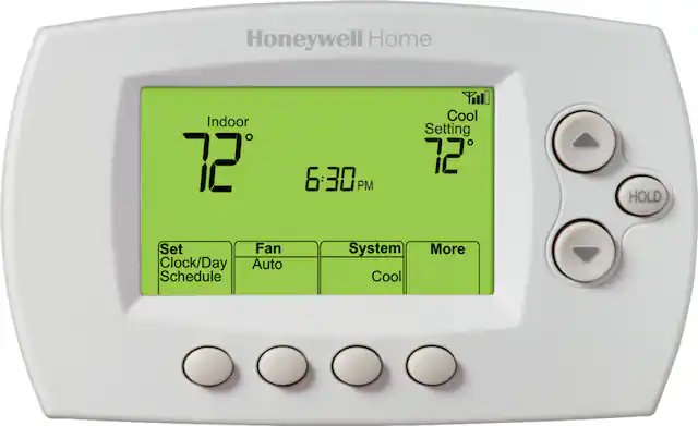 Front. Honeywell Home - 7-Day Programmable Thermostat with Wi-Fi Capability - White.