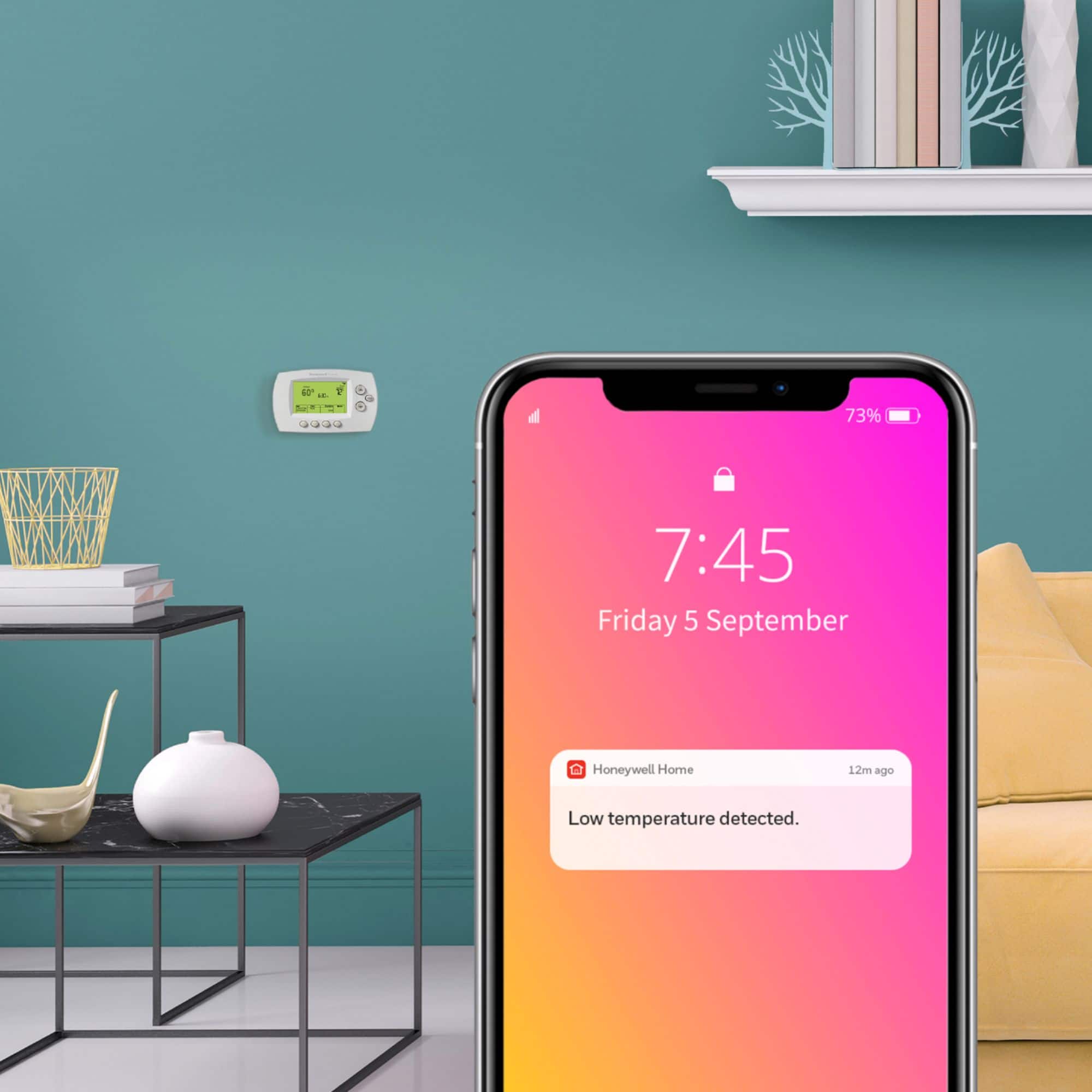 Alt View 15. Honeywell Home - 7-Day Programmable Thermostat with Wi-Fi Capability - White.