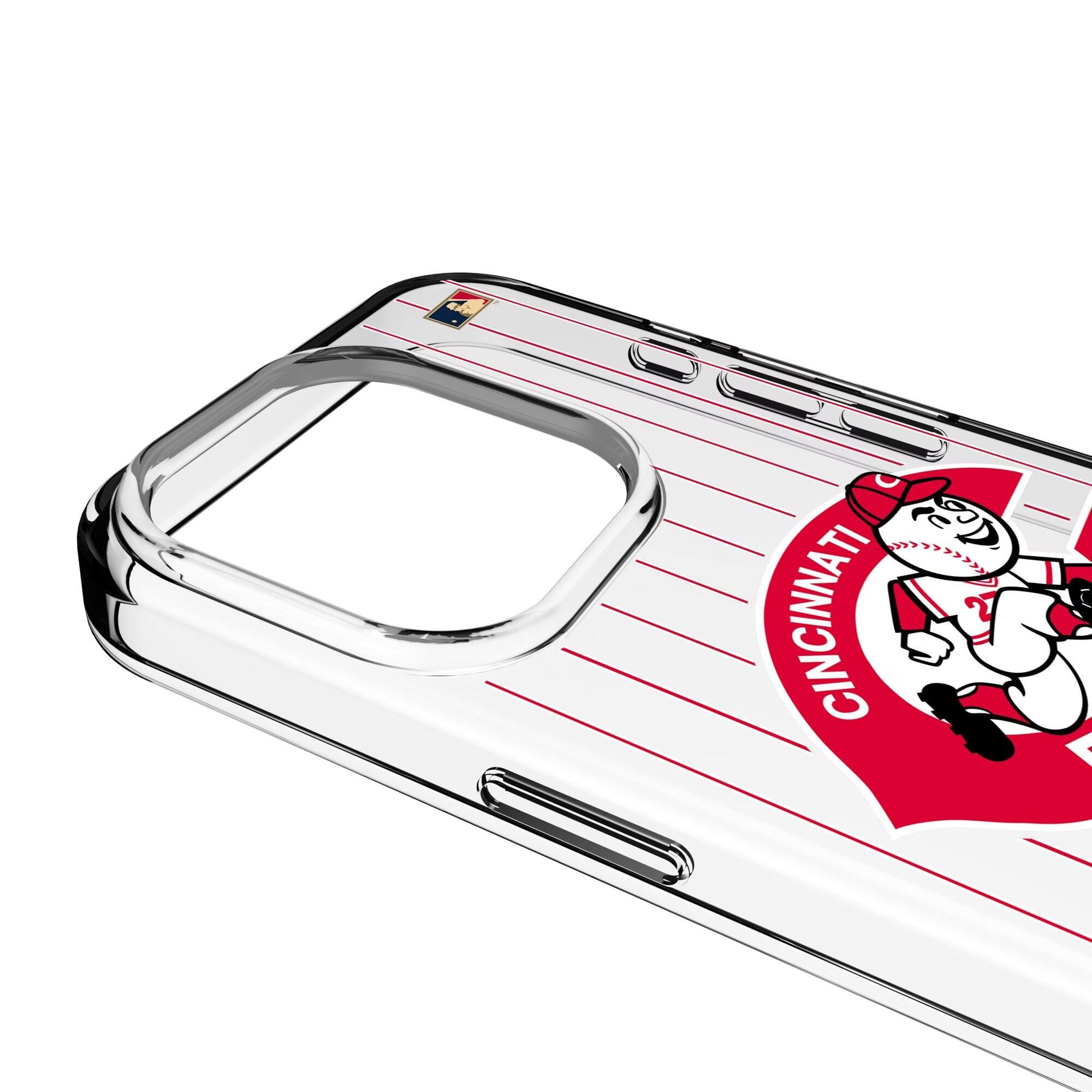 Keyscaper MLB Cincinnati Reds Cooperstown Pinstripe iPhone Clear