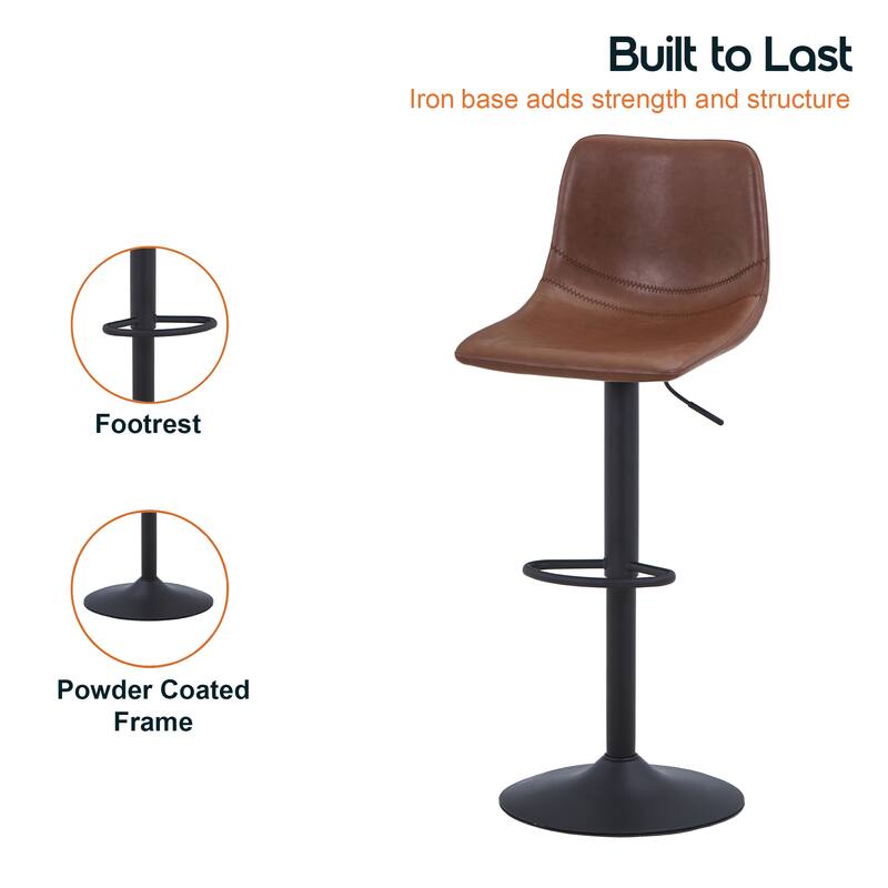 Built to Last  
Iron base adds strength and structure  
Footrest  
Powder Coated Frame