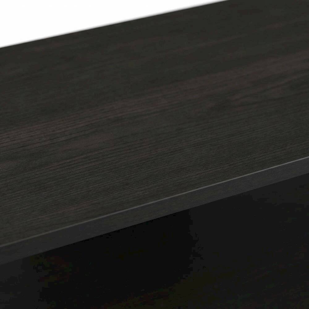 Alt View 4. FurniFact - Wooden 3-Tier TV Stand in Espresso, Black, TVs up to 40 inches, ample storage - Black.