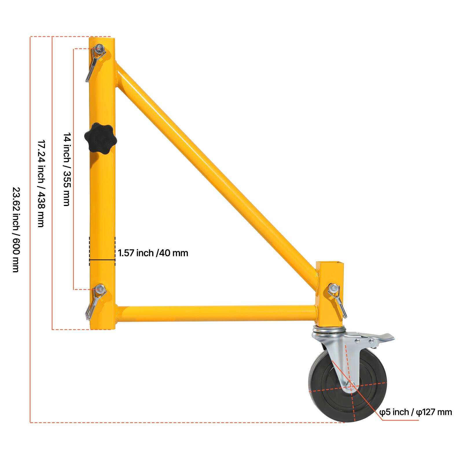 23.62 inch / 600 mm  
17.24 inch / 438 mm  
14 inch / 355 mm  
1.57 inch / 40 mm  
5 inch / 127 mm