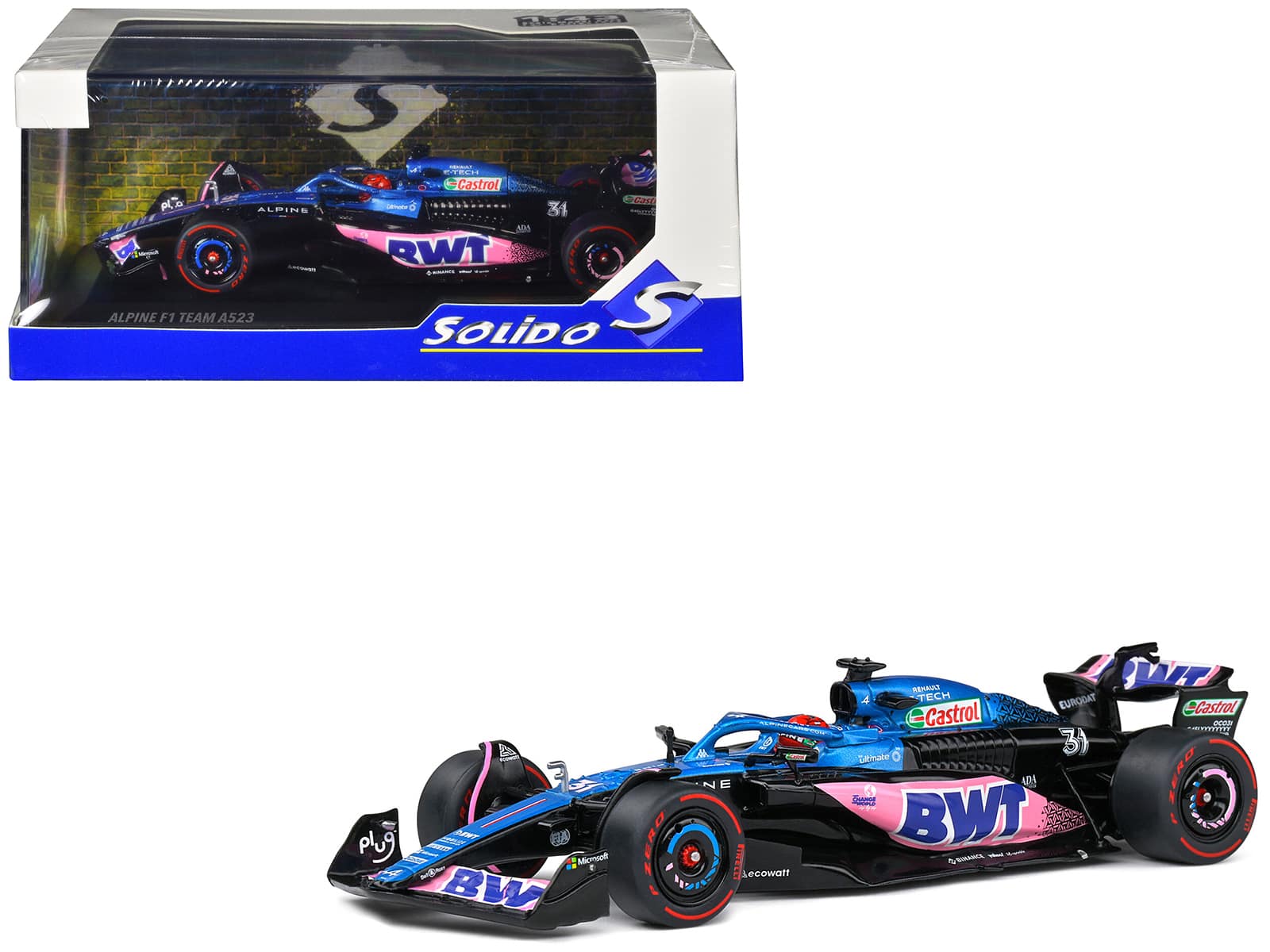 "Alpine A523 #31 Esteban Ocon ""BWT"" 3rd Place ""Formula One F1"" Monaco GP (2023) 1/43 Diecast Model Car by Solido" price history on PriceWatchPro